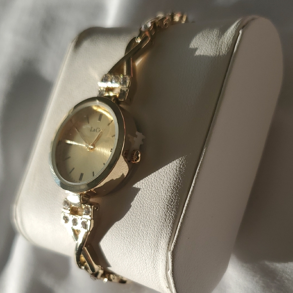 Gold-Tone Crystal Bracelet Watch for Women - Picture 7 of 7